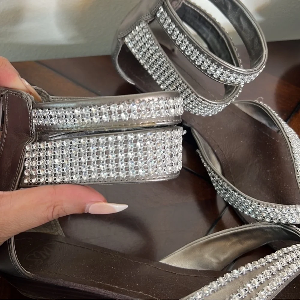 Rhinestone Ankle Strap Sandals